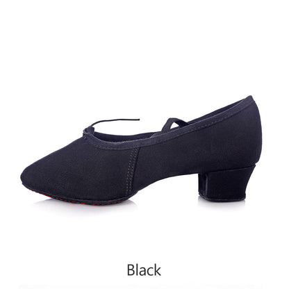 Canvas soft sole dance shoes