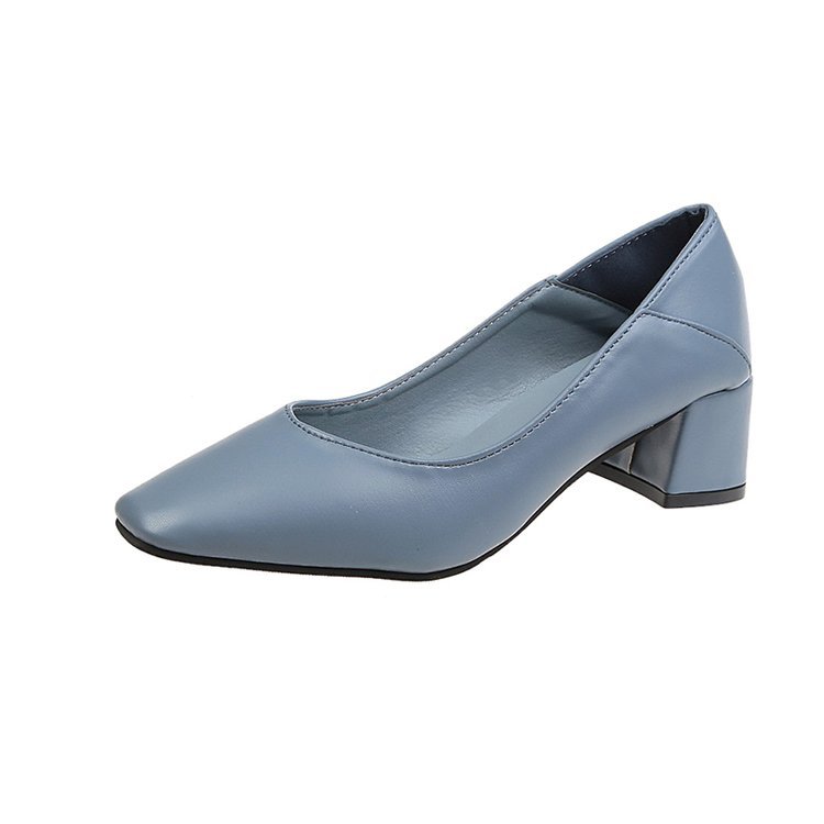 Mid-Heel Chunky Heel High Heels Square Toe