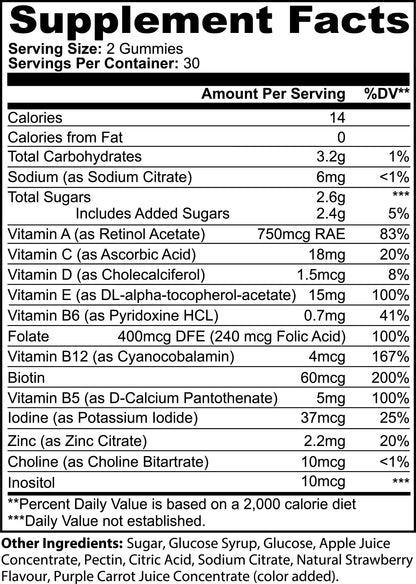 MULTIVITAMIN BEAR GUMMIES, 60 GUMMIES