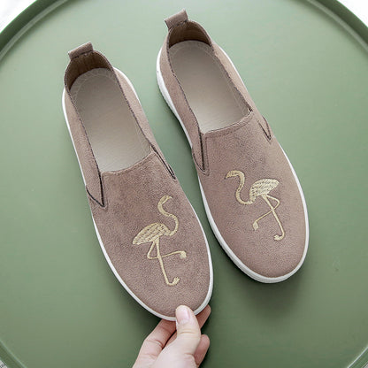 Lovebird student shoes canvas loafers autumn