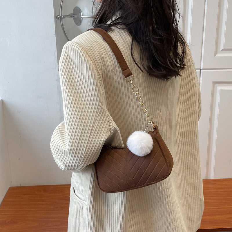 Casual Women's New Retro Solid Color Shoulder Messenger Bag