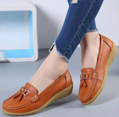 Women's Soft Sole Wedge Beanie Shoes