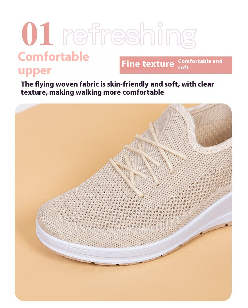 Women's Mesh Breathable Casual Platform Wedge Heels