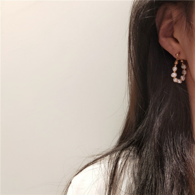 Korean Temperament, Gentle Pearl Earrings, High-end Sense Of Internet Celebrity
