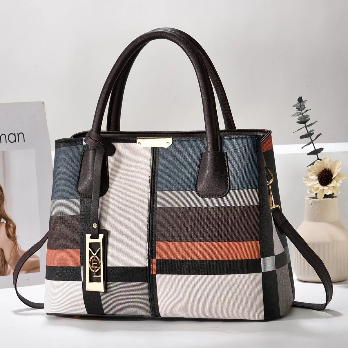 Fashion Handbag Mom Large Capacity Shoulder Bag