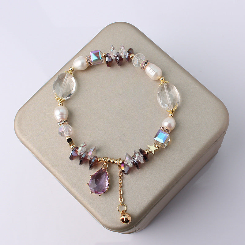 Pearl Crystal Stitching Gentle Women's Bracelet