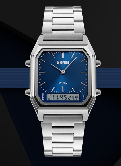 Retro Classic Business Steel Strap Electronic Watch