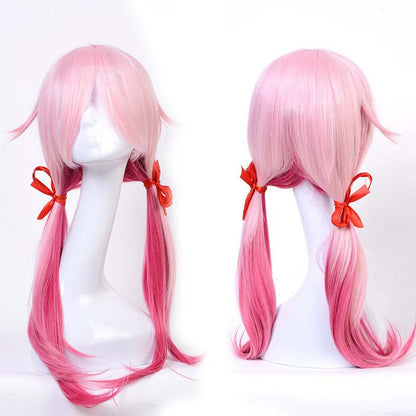 Cosplay animation Pink Double ponytail wig
