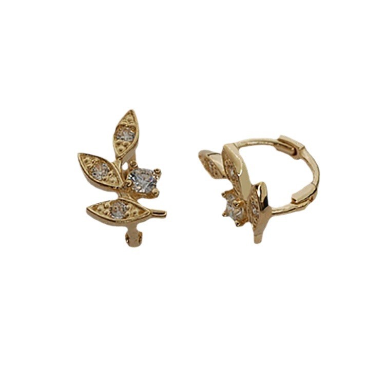 Leaf Earrings S925 Sterling Silver Gold Plated Ear Clip Fashionable All-match Elegant Gentle Design