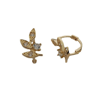 Leaf Earrings S925 Sterling Silver Gold Plated Ear Clip Fashionable All-match Elegant Gentle Design