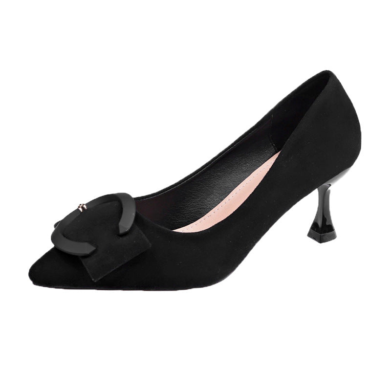 Fashion Pointed Shallow Mouth Ladies Single Stiletto Heel Women's Shoes