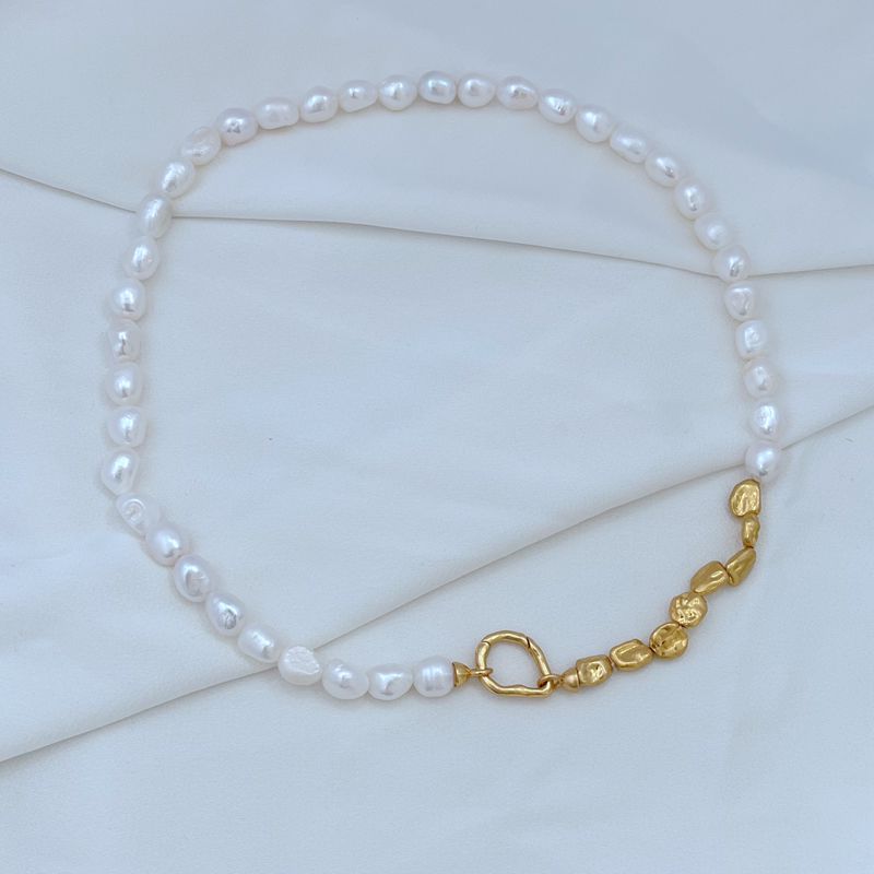 Light Luxury Gentle Elegant Style Irregular Baroque Freshwater Pearl Bracelet Necklace
