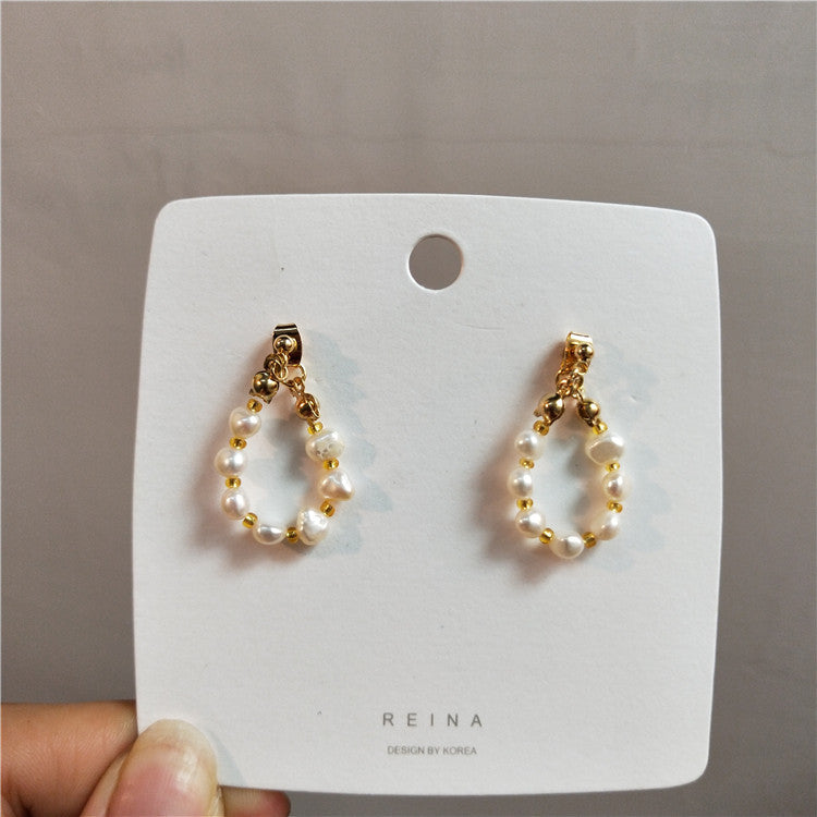 Korean Temperament, Gentle Pearl Earrings, High-end Sense Of Internet Celebrity