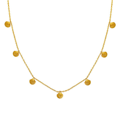 Light Luxury Small Shell Pendant Necklace Gentle Elegant All-match Non-fading