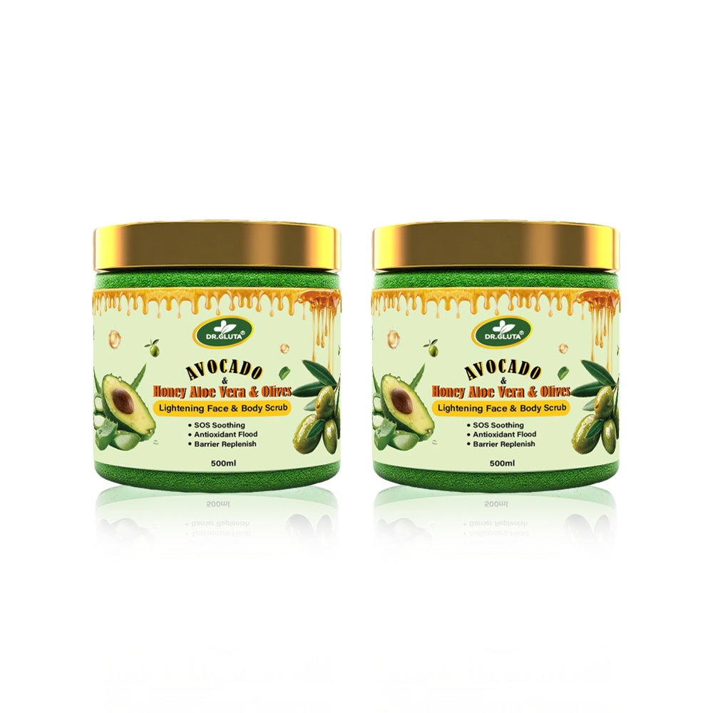 Avocado & Olives Body Scrub Lightening Face Skin Care Whitening Body Surub 500ml