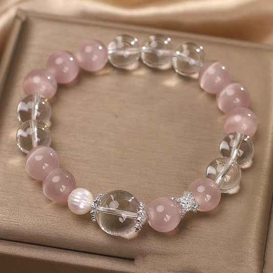 Gentle White Opal Pearl Grace Beaded Bracelet Girlfriends' Gift