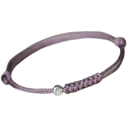 Gentle Taro Purple Sterling Silver Bead Bracelet