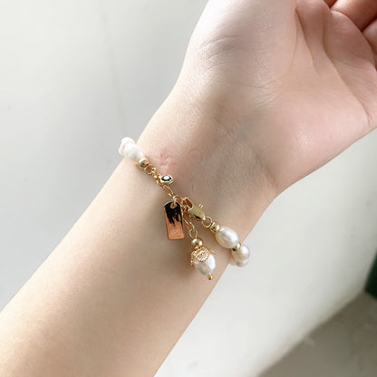 Design Gentle Texture Baroque Freshwater Pearl High-gloss Pearl Bracelet