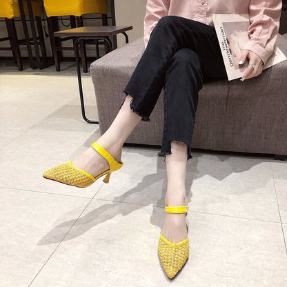 Large Size Sandals Fashionable Temperament Stiletto Pointed Toe