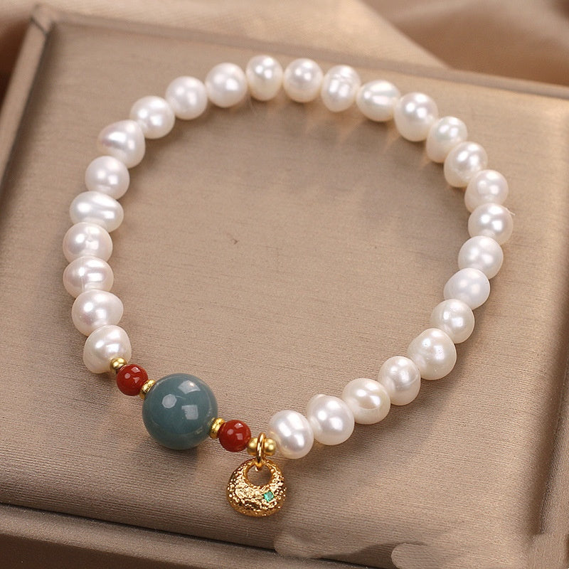 Freshwater Pearl Aquamarine Light Luxury Gentle Sweet