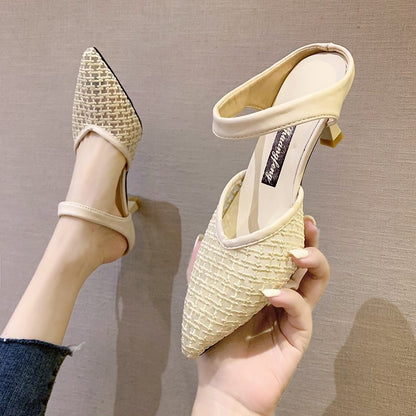 Large Size Sandals Fashionable Temperament Stiletto Pointed Toe