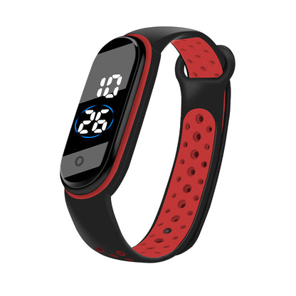 Two-color Band Electronic Watch Youth Sports Watch Boy Swimming Waterproof Led Student Watch
