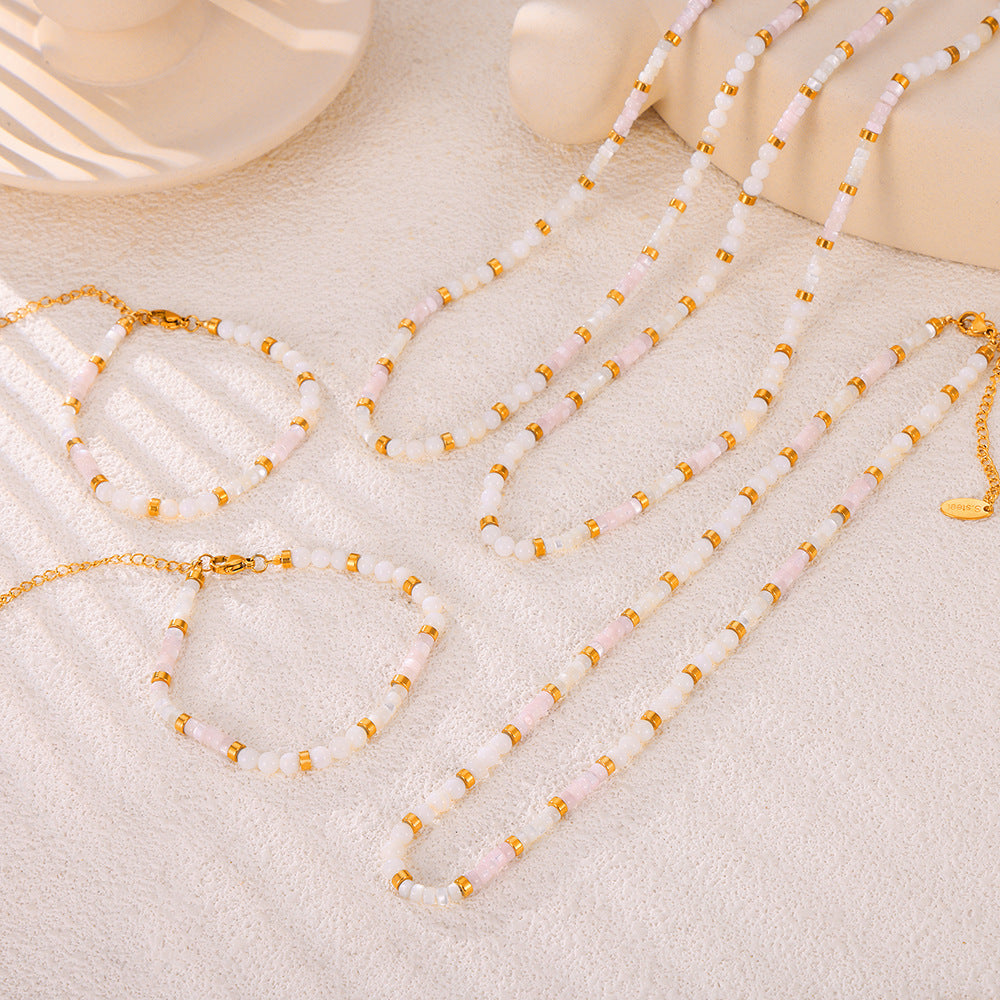 French Elegance Gentle Casual Style Jewelry Shell Beaded Design Sense