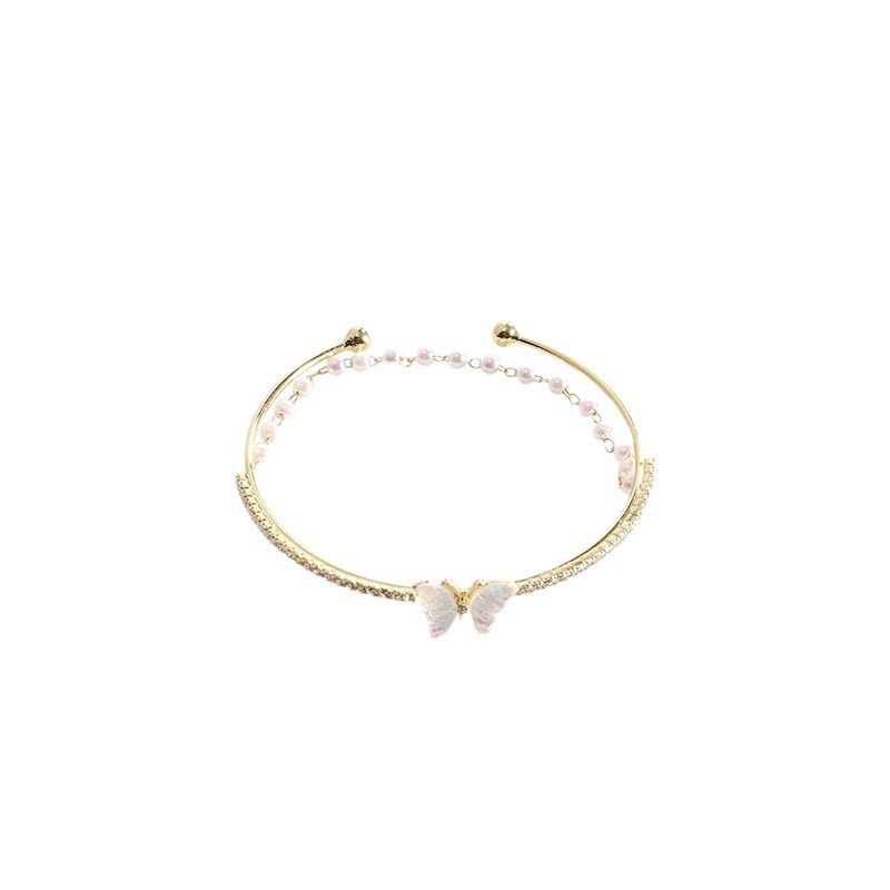 Gentle Sweet Butterfly Bracelet Pearl